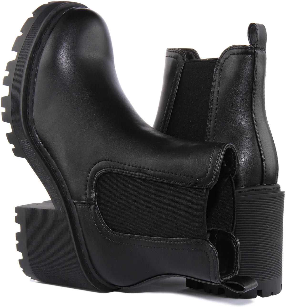 Womens Short Chelsea Boots In Black For Women