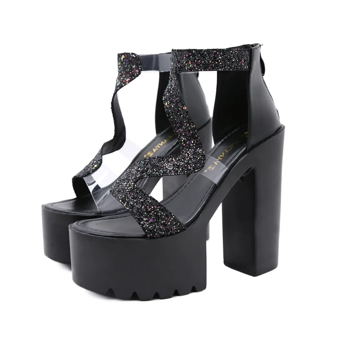 Yerssy Women's Open Toe High Heel Sandal